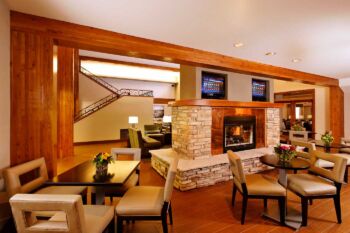 The Holiday Inn hotel lobby interior