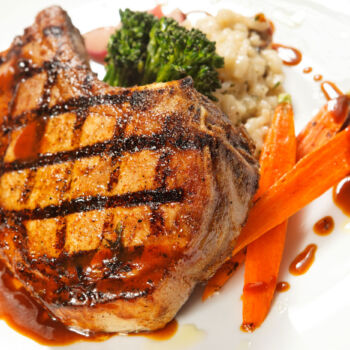 Grilled Porkchop with Risotto