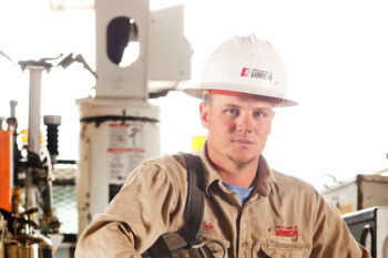 lineman in the back of a truck