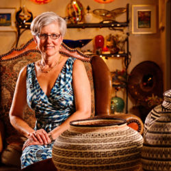 Christine Reich at Lustre Gallery in Telluride, Colorado. gallery owner