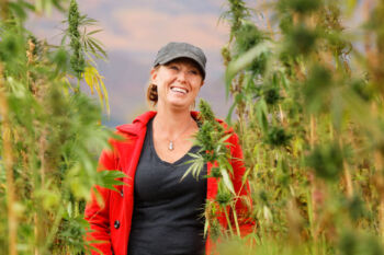 woman in hemp field