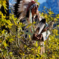 Roland McCook in Ridgway, Colorado. ute indian in full regalia