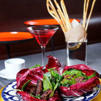 Lamb Fritters in Grilled Radiccio Cups Lamb Fritters in Grilled Radiccio Cups