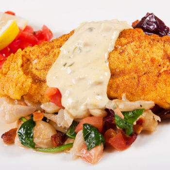 Fried Catfish with Greens