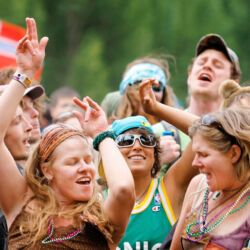 Fans at the Telluride bluegrass festival