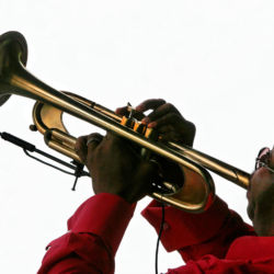 Terence Blanchard performs "Suite for Katrina" during his set at the Telluride Jazz Celebration. terence blanchard with trumpet